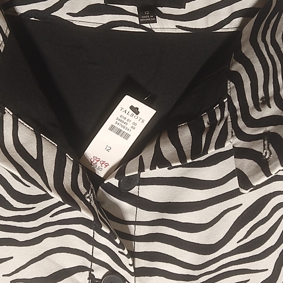 Talbot's Zebra Print Pencil Skirt sz. 12 NWT - Picture 3 of 3